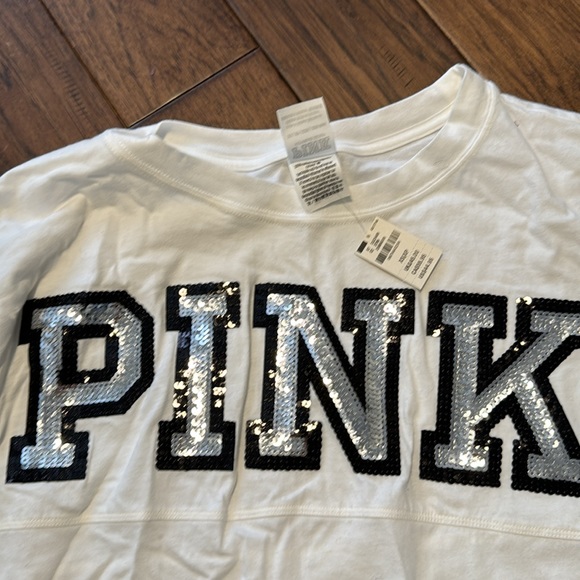 Victoria secret pink brand new bling tee shirt long sleeve - Picture 2 of 2